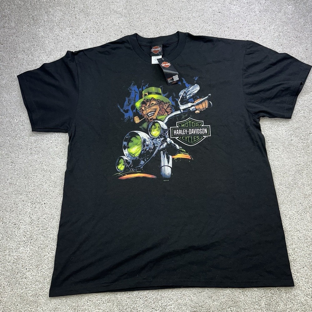 NWT Harley Davidson Dublin Ireland Leprechaun Clover Motorcycle T-Shirt XL